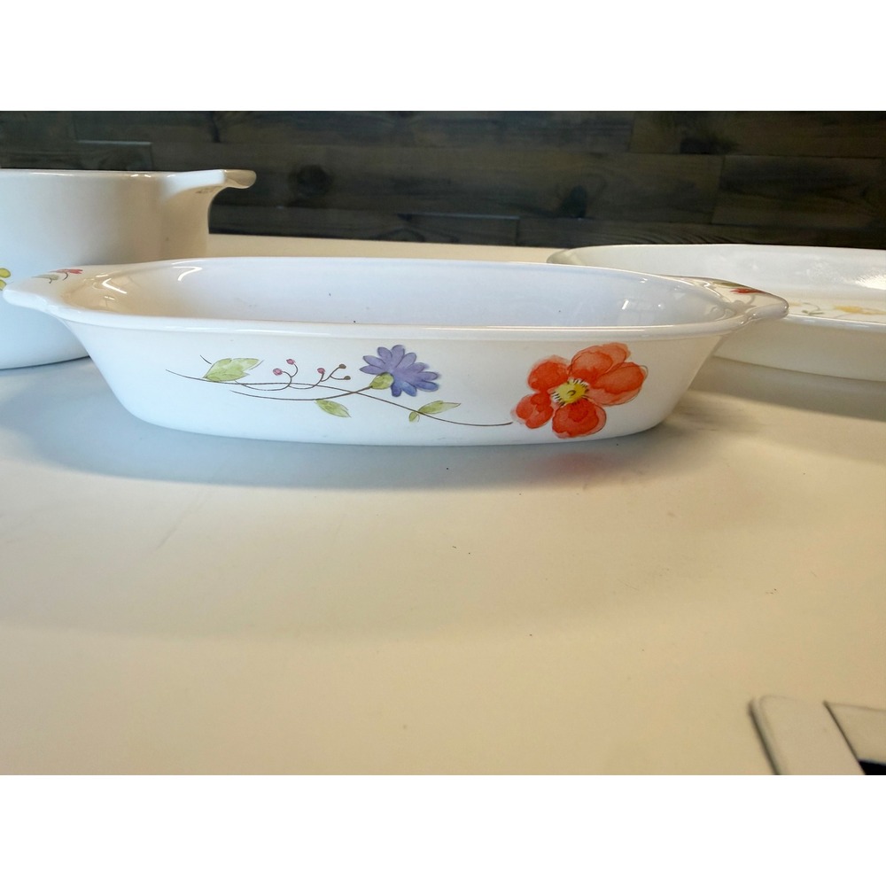 Vintage Corelle Wildflower Set: 1970s Floral Serving Dish - Picture 9 of 16